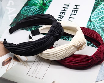 Satin Knot Headband: Fabric Bow Hairband for Women