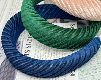 Wide Velvet Headband: Vintage Style Elastic Hairband