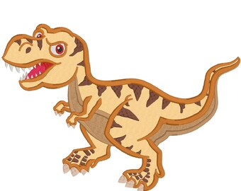T-Rex Tyrannosaurus Rex Dino Dinozaur Aplikacja Maszyna Haft Projekt