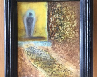SOLITUDE II Original abstract Cold Wax & Oil Painting B G Morrow