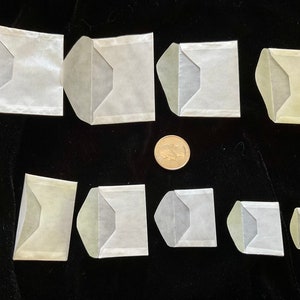 Mini glassine envelopes bags crafting journals scrapbooking handmade by Bonnie G Morrow