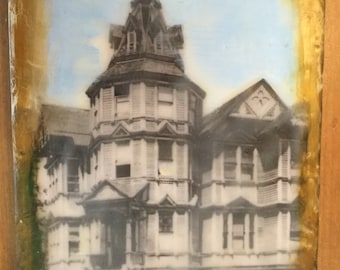 La Casa Starret, Port Townsend. Pintura original. Arte abstracto encáustico. B. G. Morrow.