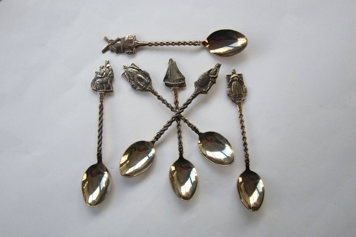 Vintage Holland Silver Plate Teaspoons Collectible DemiTasse Etsy
