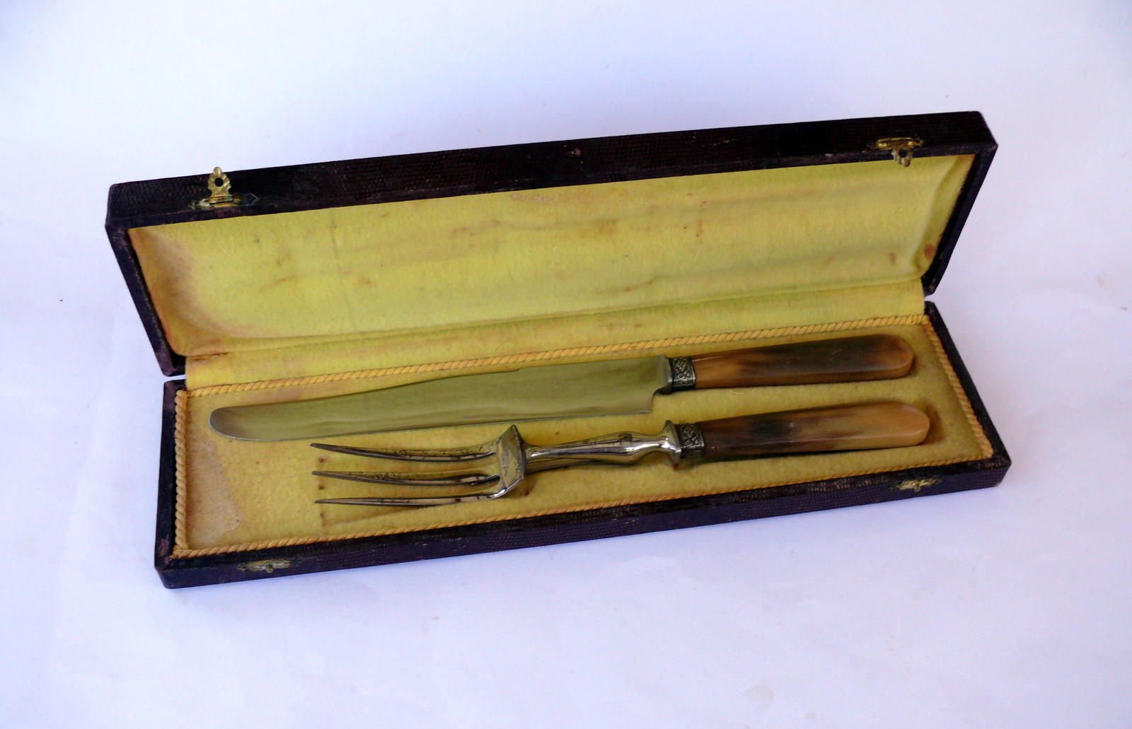 Antique French Carving Knife and Serving Fork with Bone Etsy