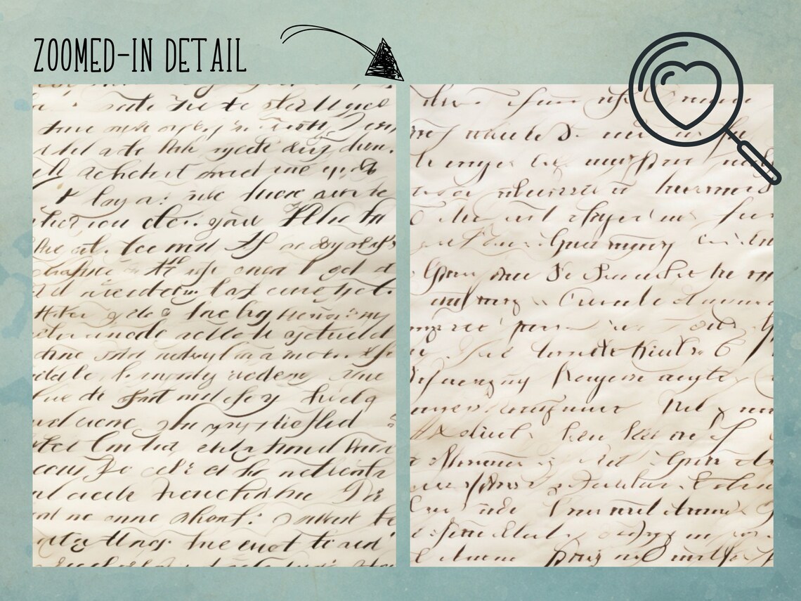 Cursive Parchment Paper: Grunge Texture, Junk Journal (digital Download ...