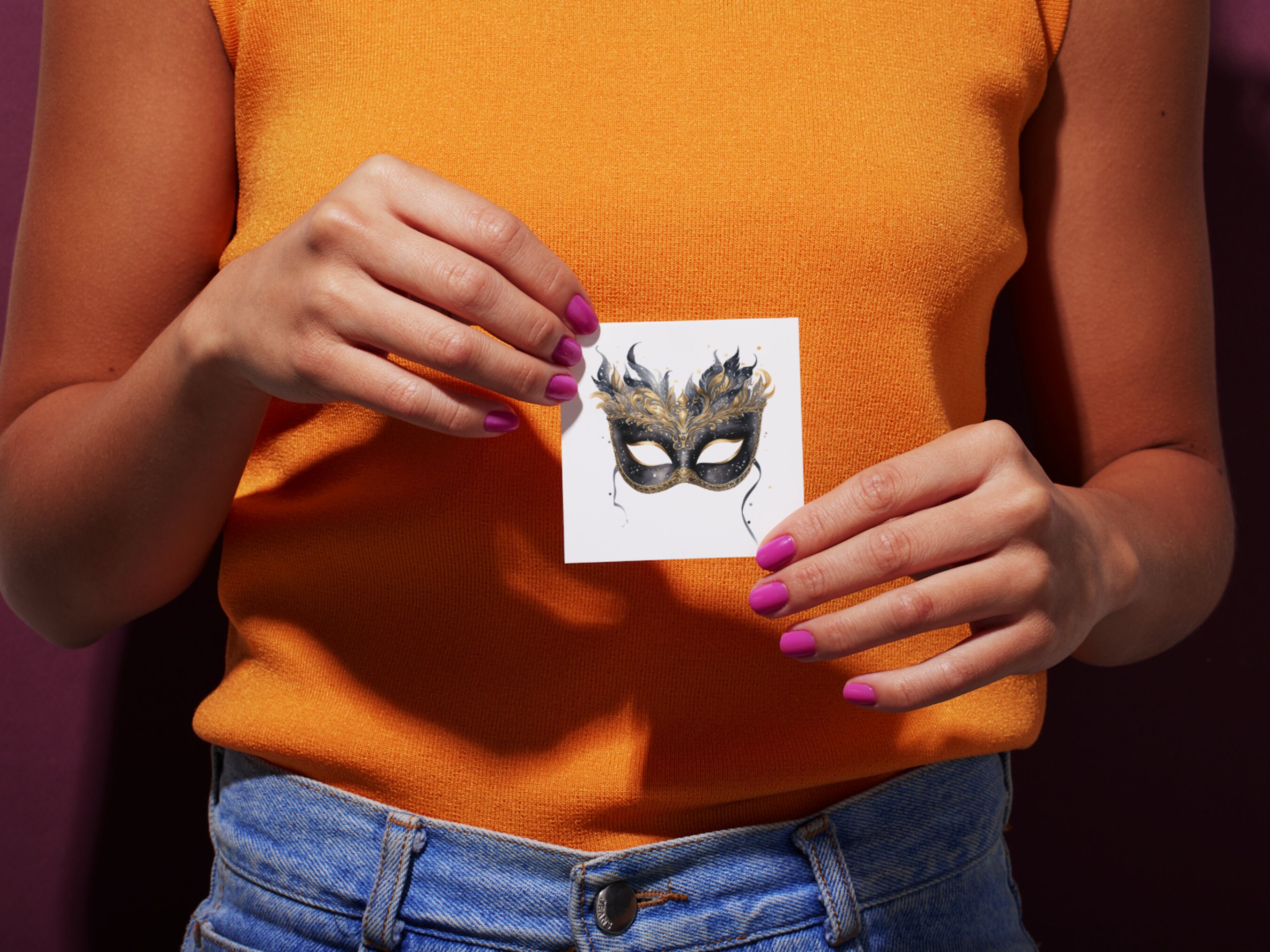 Black Gold Masquerade Masks Watercolor Clipart 20 Png Files