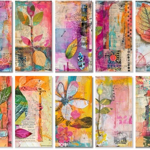 Mixed Media Decoupage - Grunge Junk Journal Pages - Printable Paper Set ...