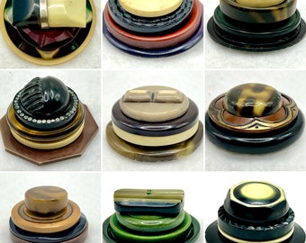 Celluloid Button Stacks 1930s