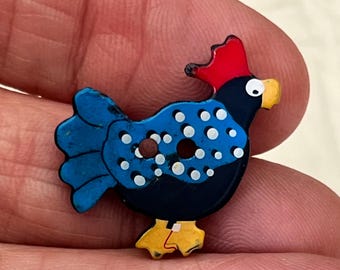Goofy Rooster Button