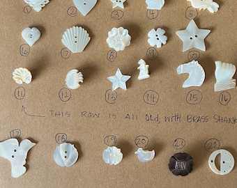 Vintage and Antique Realistic Mother Of Pearl Buttons