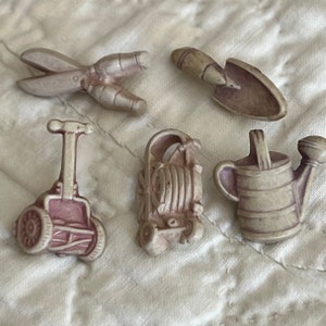 Vintage Garden Tool Button Set
