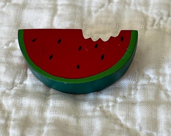 Wood Watermelon Button