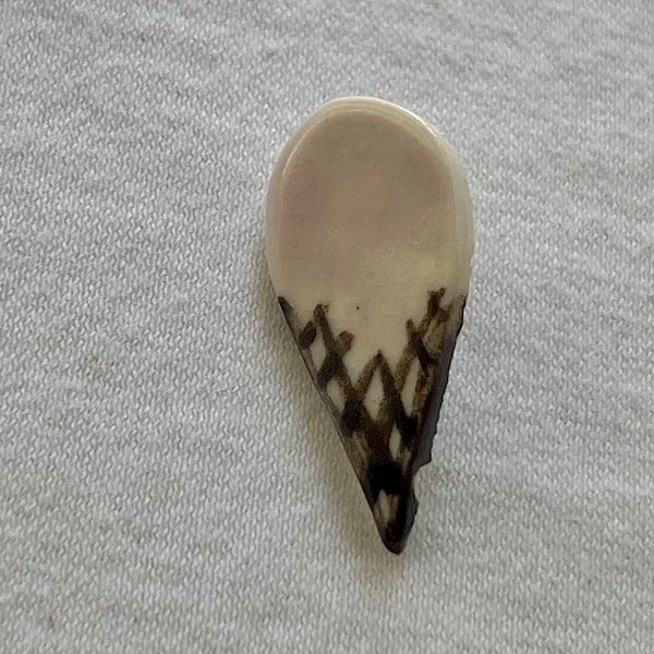 Ice cream Cone Clay Button