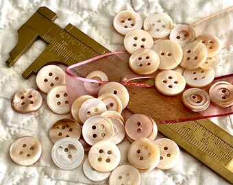 35 Freshwater Pearl Buttons Fawn Color
