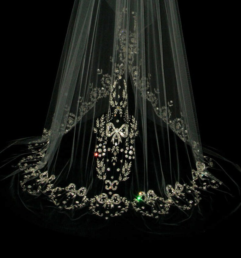 Couture Wedding Veil Embroidery and Beading Alexandra Etsy