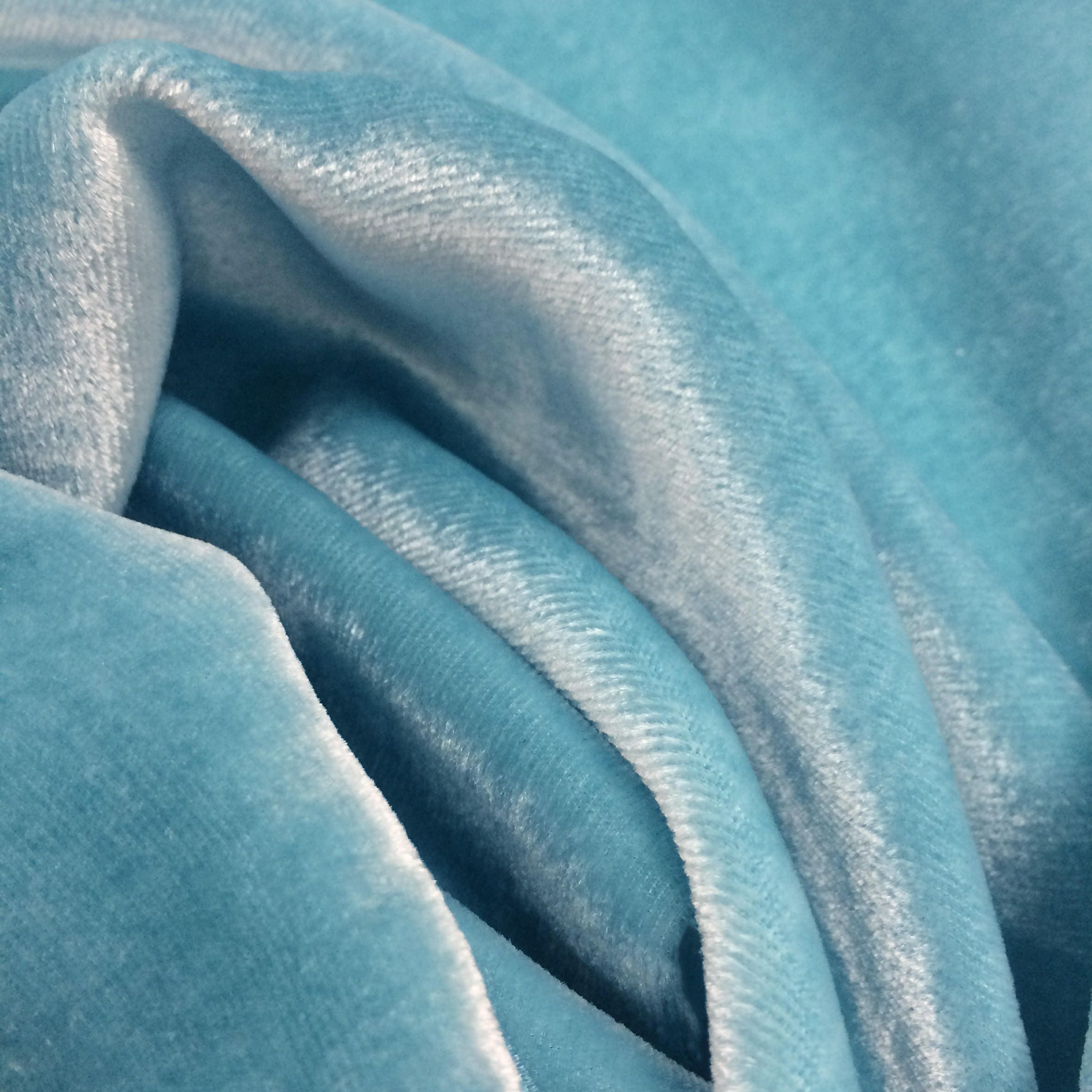 Silk velvet fabric approx 140cm 54 inches wide Aqua Etsy
