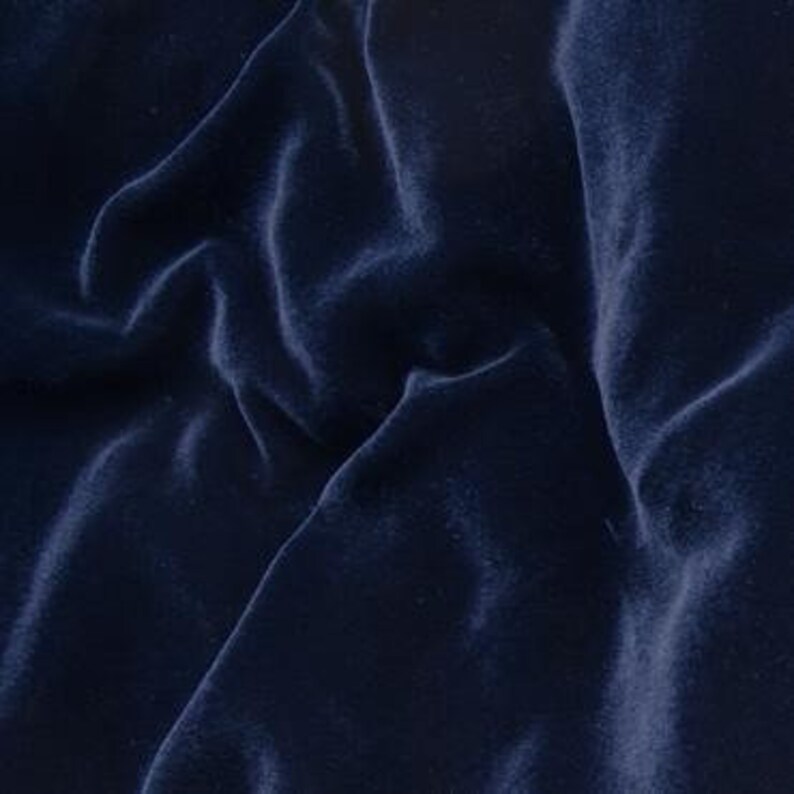 Silk Velvet Fabric Approx 140cm 54 Inches Wide Navy Etsy UK