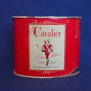 Cavalier 100 King Size Cigarettes Tin - Extra Mildness - Empty