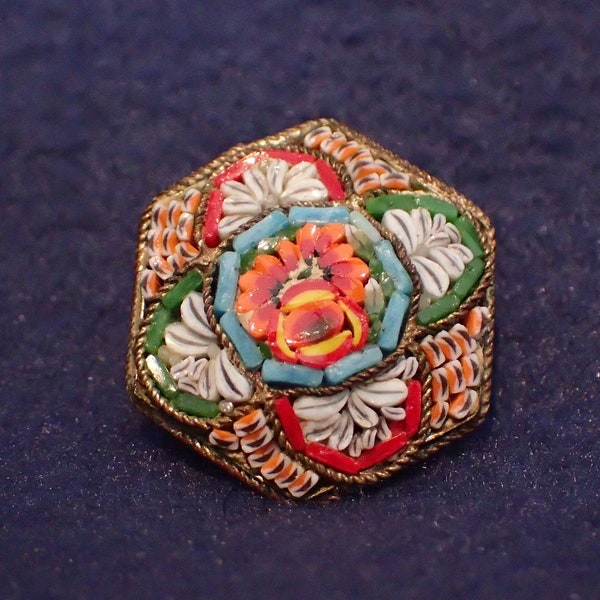 Micromosaic Brooch - Hexagon