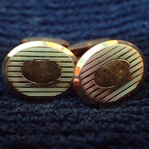 Hickok USA Gold Cufflinks - Oval