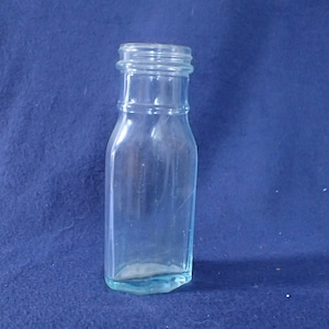 Owens-Illinois Octagon Aqua Blue Glass Bottle - 1932