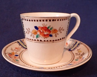 Demitasse Teacup and Saucer - Floral - Handpainted Japan