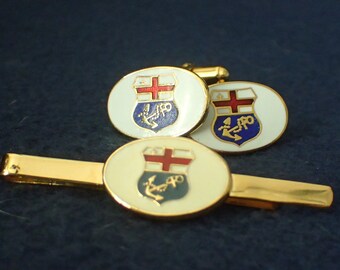 Old London Maritime Insurance Club - Tie Bar and Cuffs Set