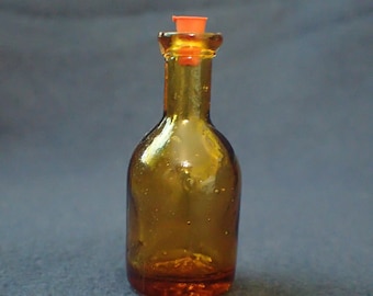 Miniature Amber Bottle