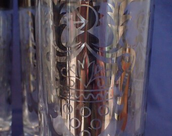 Kimiko Coat of Arms Glasses - Set of 4 - Sheild - Knight