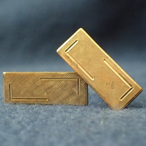 Gold Rectangular Cufflinks