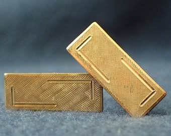 Gold Rectangular Cufflinks