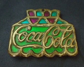 Coca-Cola Trivet - Stained Glass - Cast Iron