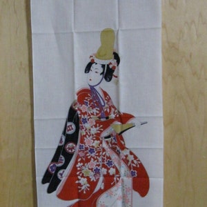 Japanese Geisha Cotton Wall Hanging Souvenier