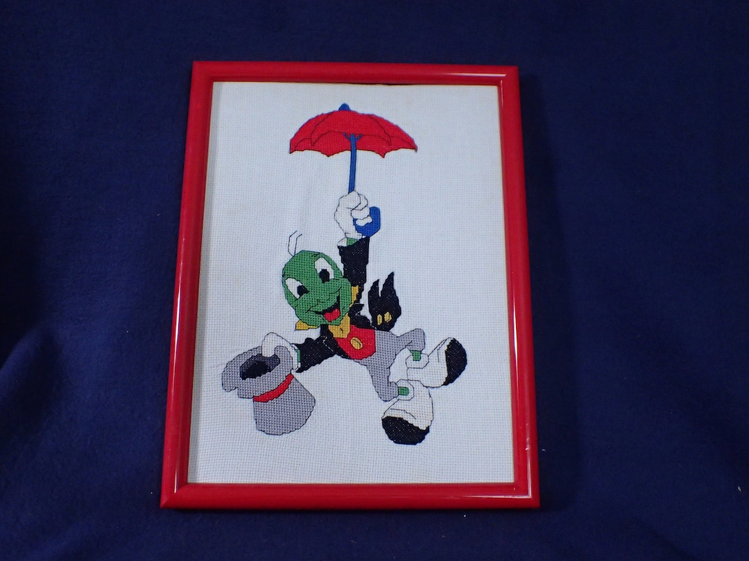 Disney Jiminy Cricket Needlepoint Cross Stitch Etsy