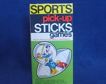 Sports Pick-up Sticks Game - Football - Baseball - 1973 Custon Visual Inc.