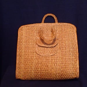 Bolso grande tipo cartera o tote de paja o mimbre - Beach Vibes