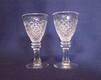 Hobnail Cordial Glasses - Pair