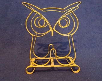 Metal Owl Napkin Holder - Yellow - Counterpoint - San Francisco