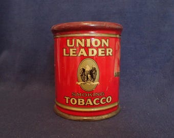 Tobacco Canister Tin - Union Leader - Empty