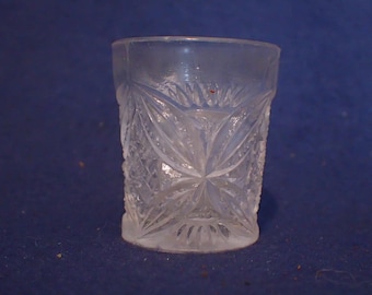 EAPG US Glass Co - Pattee Cross - Toy Tumbler - Toothpick Holder - Shot Glass