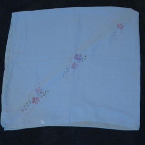 Blue Silk Scarf - Cherry Blossoms - Large