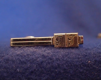 Tie Bar - Gold with Initals - JJ