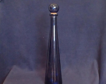 Blue Genie Bottle Decanter - Empoli Style