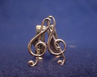 Silver Cufflinks - Trebel Clef - Music Symbol