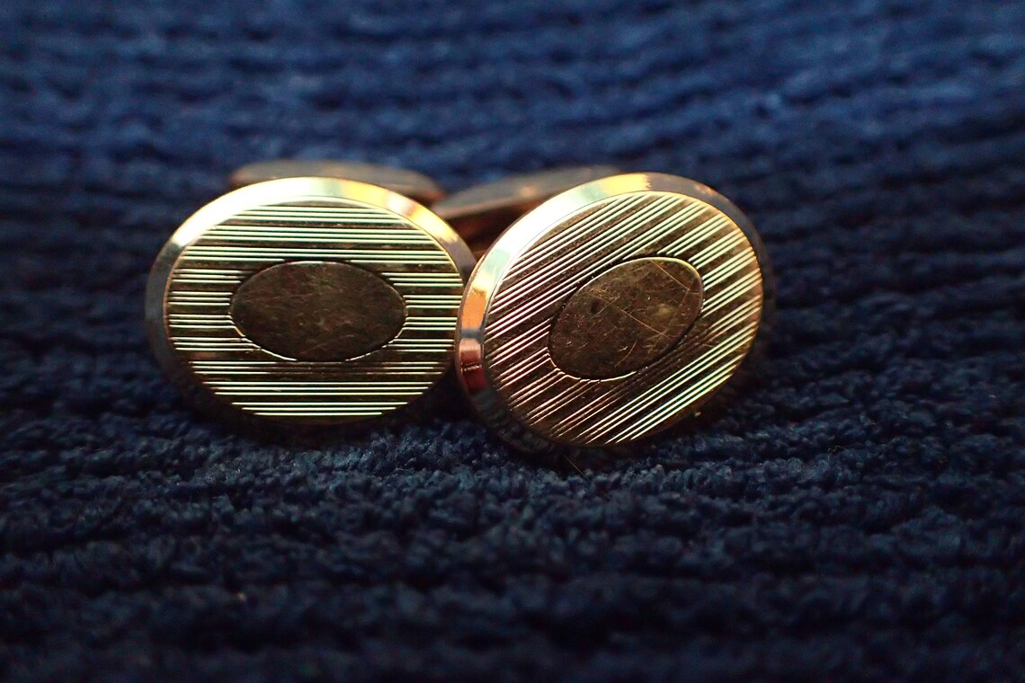 Hickok USA Gold Oval Cufflinks Etsy