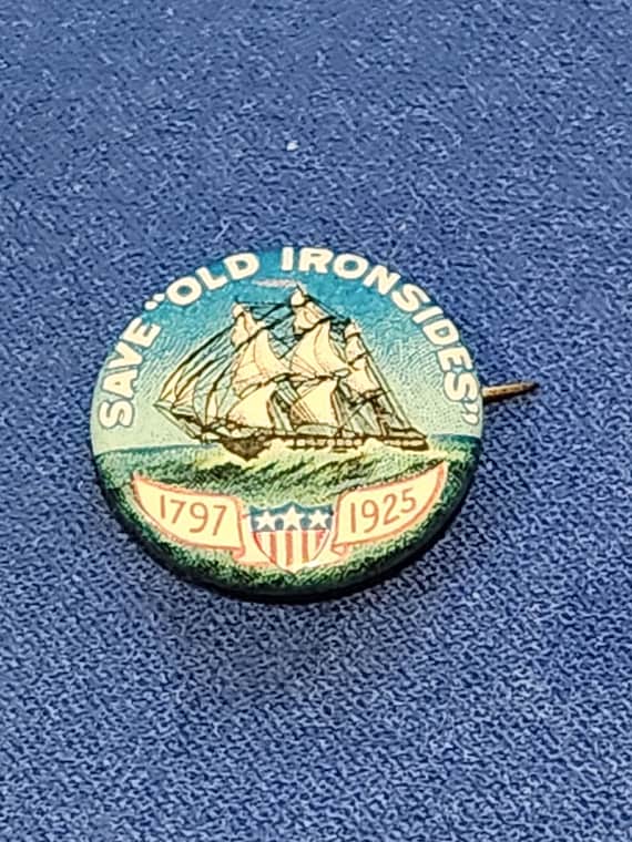 Save Old Ironsides Fund Pin - 1920s - Whitehead & 