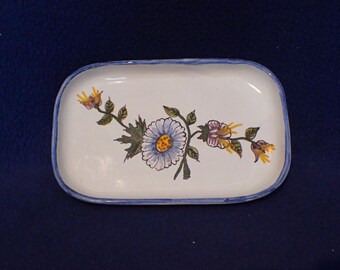 FFA Marques Trinket Dish - Floral - Made in Portugal - Earthenware