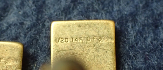 Gold Rectangular Cufflinks - image 2