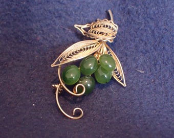 Brooch - Green Grapes
