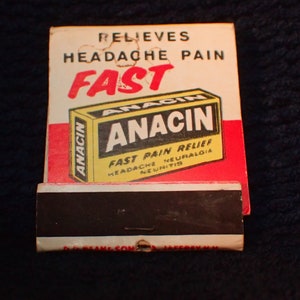 Anacin Dristan Matchbook